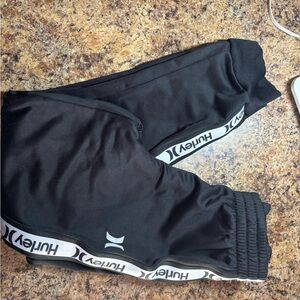 Hurley Black Elastic Waist Pants